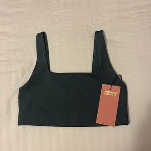 Girlfriend Collective - Tommy Cropped Bra - Moss